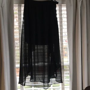 Sanctuary clothing black midi/ maxi skirt sz S